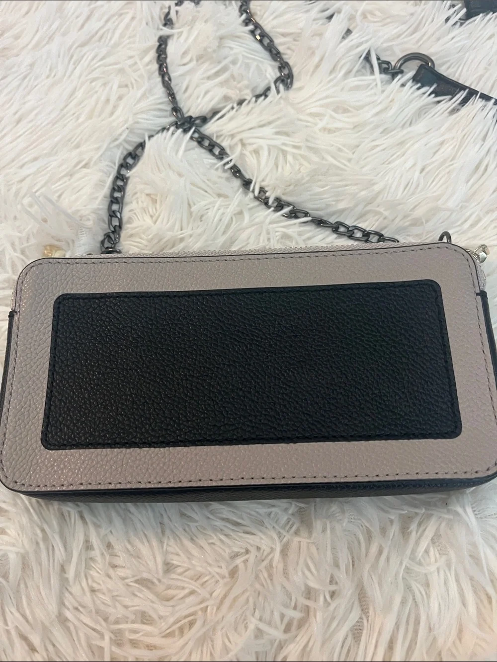 kate spade Two-Tone Taupe and Black Crossbody Wallet